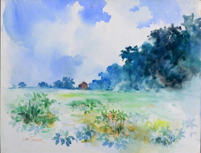 Bean Field<br>original watercolor, 18" x 24", $495.00, S/H $18.00