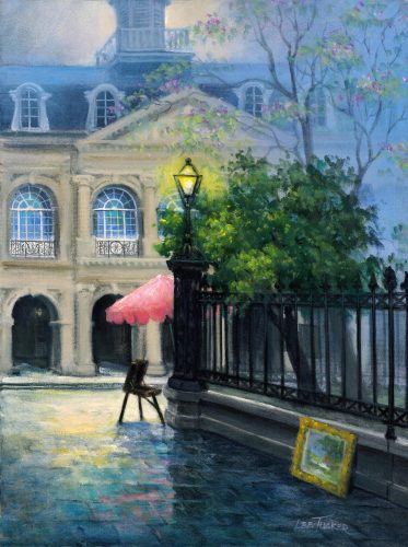Cabildo in the Morning<br>giclee painting hand embellished by the artist, <br>18" x 24", $875.00