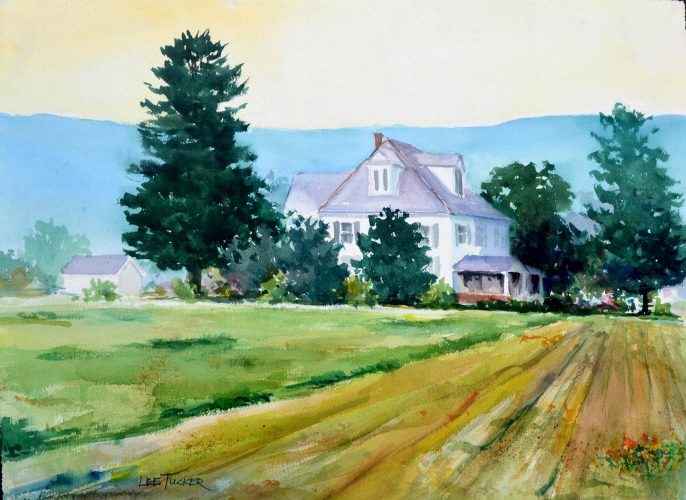 Farmstead in Virginia<br>original watercolor, 28" x 24"<br>$950.00, S/H $18.00