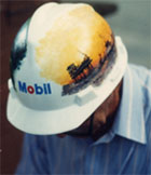 Mobil Oil Hard Hat art